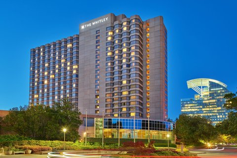 The Whitley Atlanta — five-star Luxury Collection hotel in Buckhead, grand lobby with chandeliers