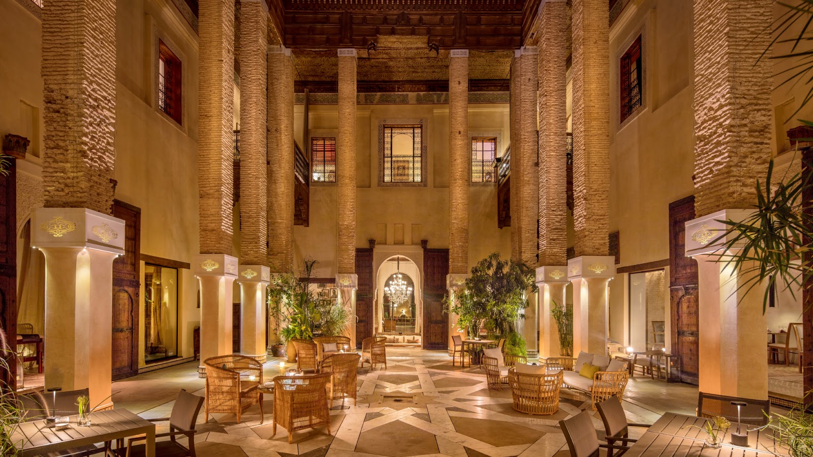 Karawan Riad Fes Morocco — 10-suite restored 16th-century medina palace boutique with central-courtyard architectural register