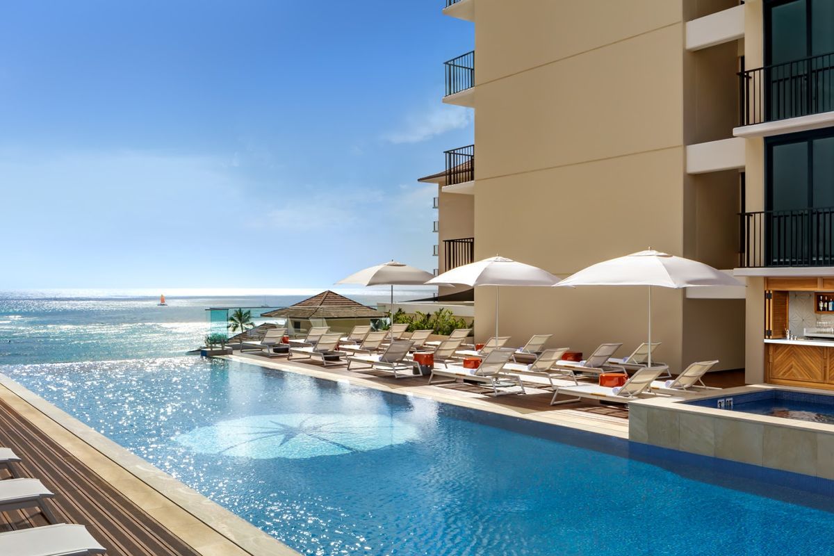 Halekulani Hotel — the orchid pool and beachfront gardens
