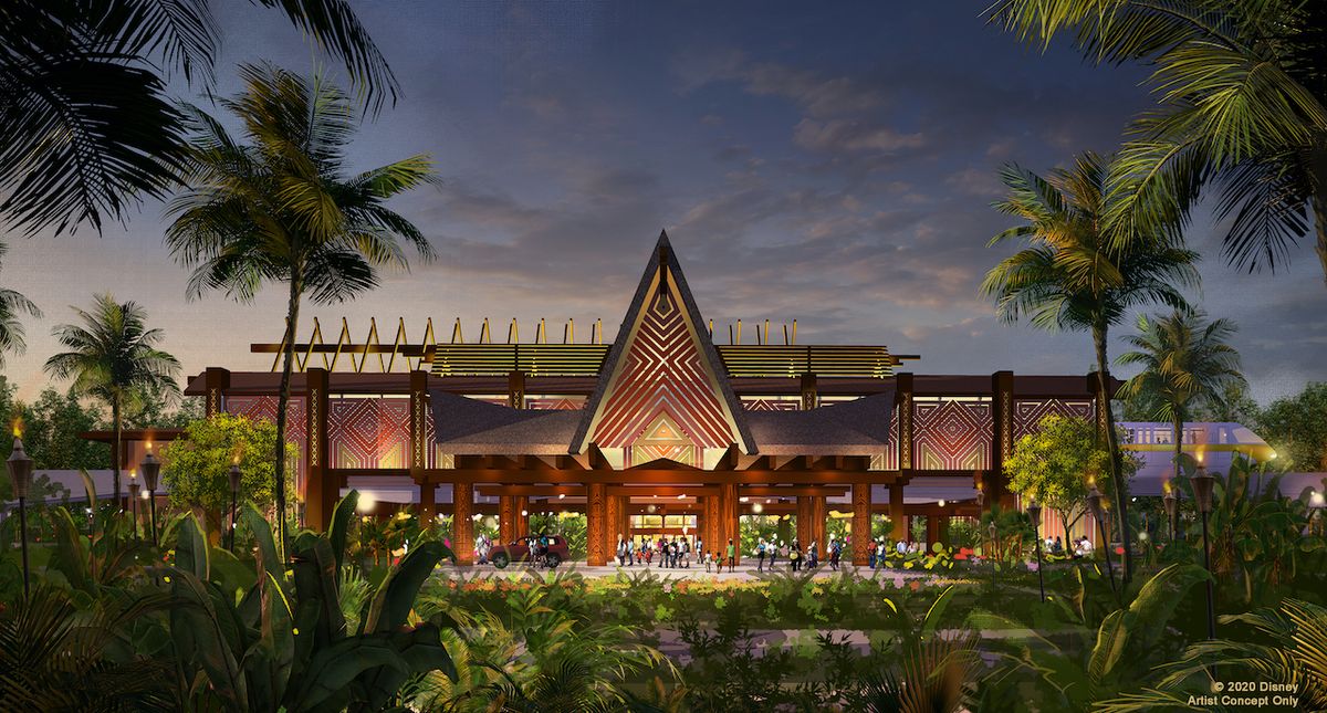 Disney's Polynesian Village Resort — South Pacific tiki resort with white-sand beach on Seven Seas Lagoon, Walt Disney World