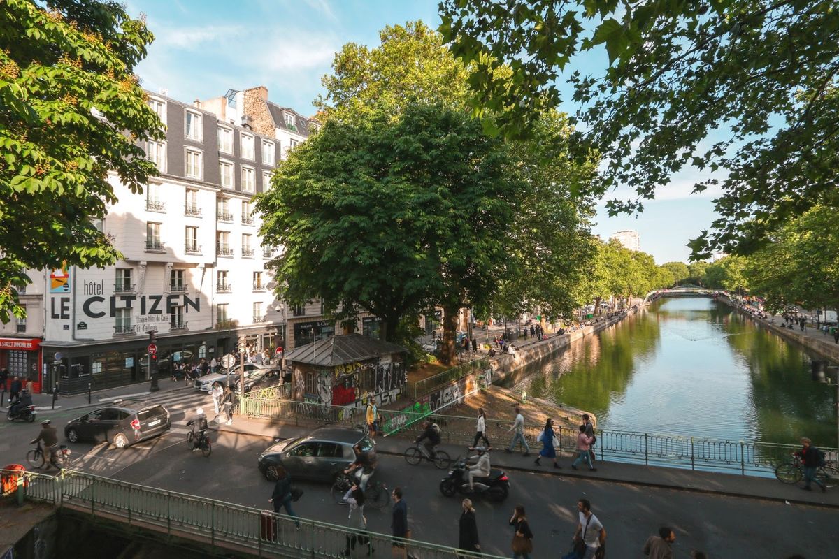 Le Citizen Hotel Paris — canal-facing room with iPad, contemporary design on the Quai de Jemmapes, Canal Saint-Martin