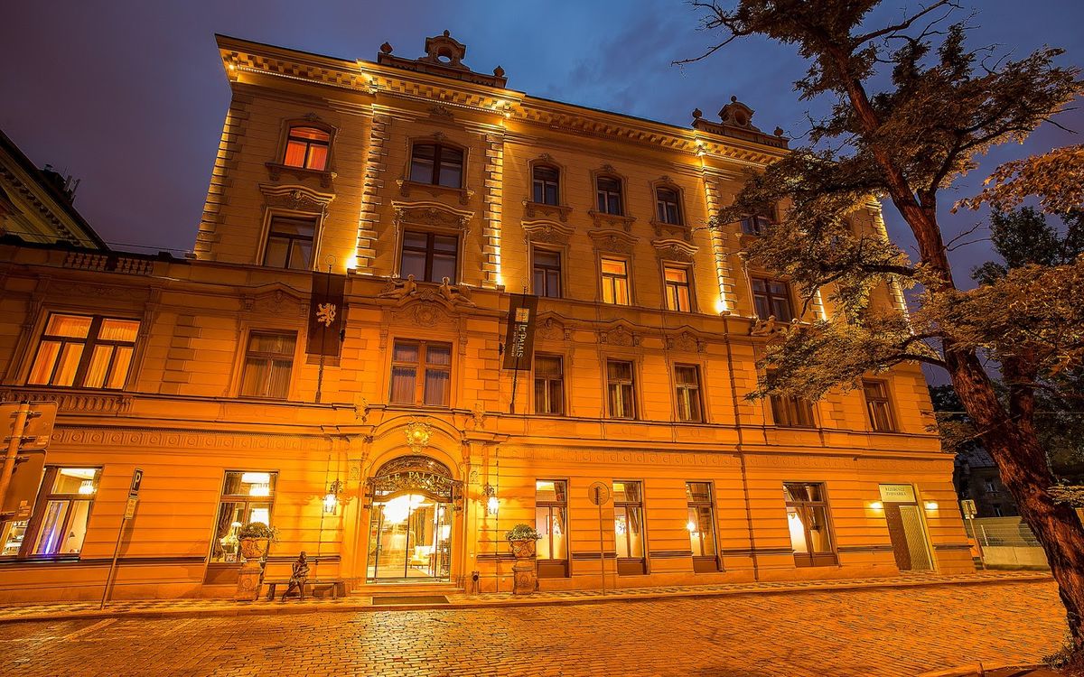Buddha-Bar Hotel Prague — the lacquered, low-lit lobby of the Old Town five-star, with the underground Buddha-Bar restaurant attached